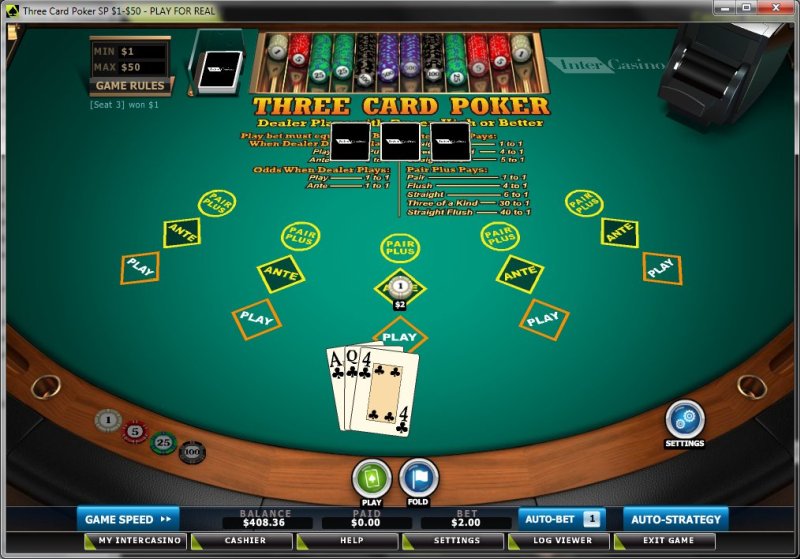 Трёхкарточный покер - 3 Card Poker